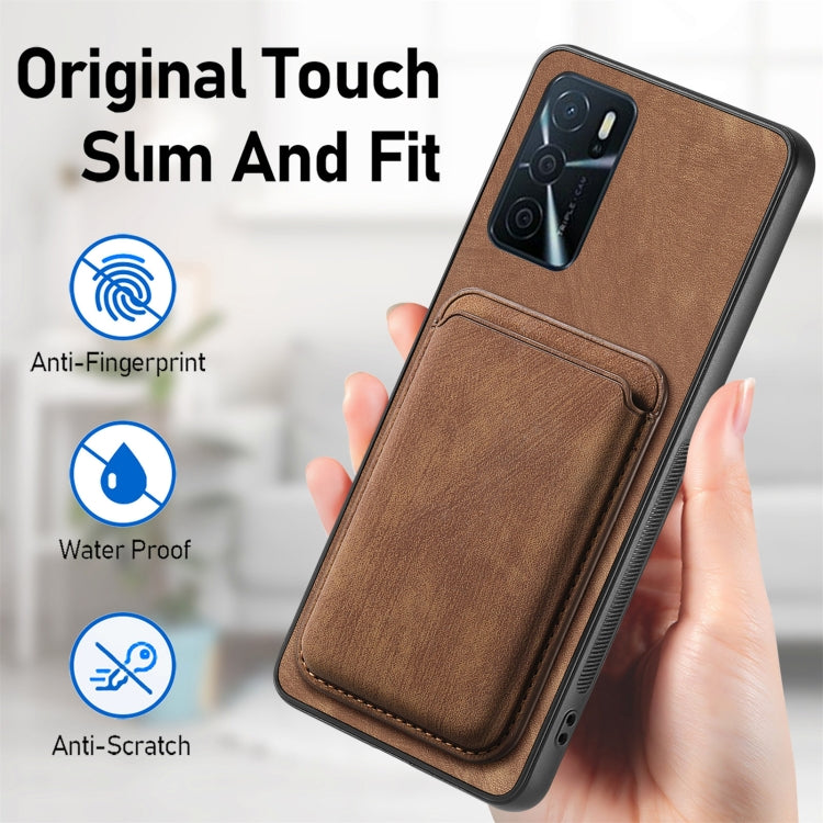 For OPPO A79 5G Retro Leather Card Bag Magnetic Phone Case(Brown) - OPPO Cases by PMC TechLife | Online Shopping South Africa | PMC TechLife | Buy Now Pay Later Mobicred