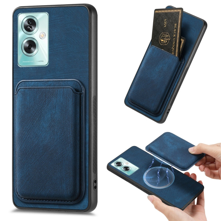 For OPPO A79 5G Retro Leather Card Bag Magnetic Phone Case(Blue) - OPPO Cases by PMC Jewellery | Online Shopping South Africa | PMC Jewellery | Buy Now Pay Later Mobicred