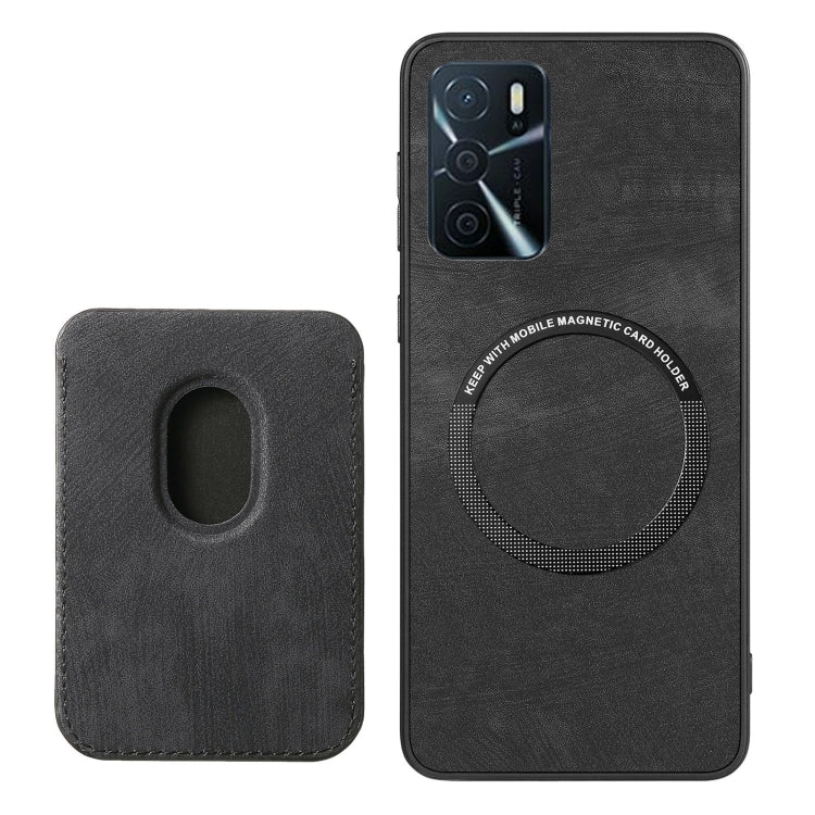 For OPPO A79 5G Retro Leather Card Bag Magnetic Phone Case(Black) - OPPO Cases by PMC TechLife | Online Shopping South Africa | PMC TechLife | Buy Now Pay Later Mobicred