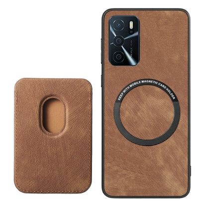 For OPPO A7/A12 Retro Leather Card Bag Magnetic Phone Case(Brown) - OPPO Cases by PMC Jewellery | Online Shopping South Africa | PMC Jewellery | Buy Now Pay Later Mobicred