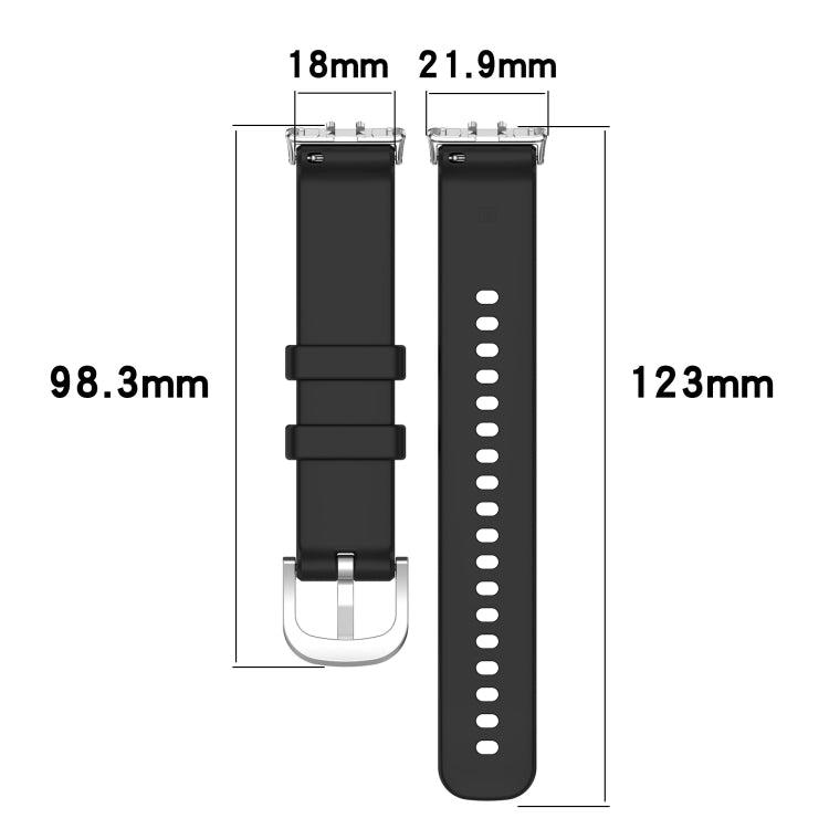 For Samsung Galaxy Fit 3 SM-R390 Metal Connector Liquid Glossy Silicone Watch Band(Purple) - Watch Bands by PMC Jewellery | Online Shopping South Africa | PMC Jewellery