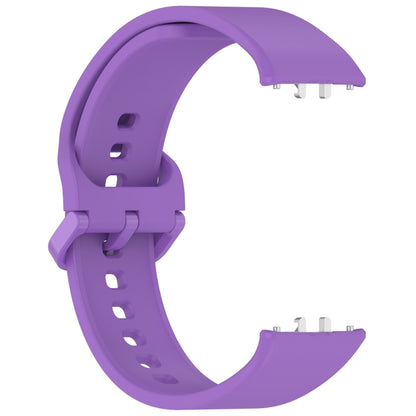 For Samsung Galaxy Fit 3 SM-R390 Solid Color Buckle Silicone Watch Band(Purple) - Watch Bands by PMC Jewellery | Online Shopping South Africa | PMC Jewellery