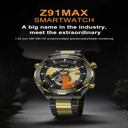 Z91 Pro Max 1.52 inch Color Screen Smart Watch,Support Bluetooth Call / Heart Rate / Blood Pressure / Blood Oxygen Monitoring(Gold) - Smart Watches by PMC Jewellery | Online Shopping South Africa | PMC Jewellery