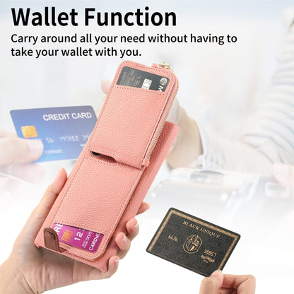 For Samsung Galaxy S24 Ultra 5G Litchi Leather Oil Edge Ring Zipper Wallet Back Phone Case(Pink) - Galaxy S24 Ultra 5G Cases by PMC Jewellery | Online Shopping South Africa | PMC Jewellery | Buy Now Pay Later Mobicred