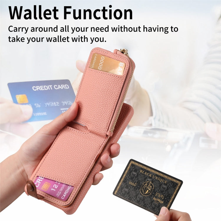 For Samsung Galaxy S24+ 5G Litchi Leather Oil Edge Ring Zipper Wallet Back Phone Case(Pink) - Galaxy S24+ 5G Cases by PMC Jewellery | Online Shopping South Africa | PMC Jewellery | Buy Now Pay Later Mobicred