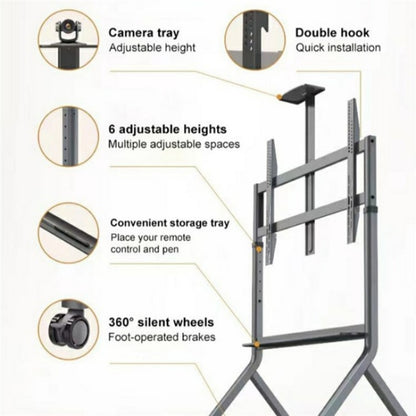 NB P200 60-100inch Video Conferencing Television Floor Stand SPCC Steel TV Mobile Cart - TV Brackets & Mounts by PMC Jewellery | Online Shopping South Africa | PMC Jewellery | Buy Now Pay Later Mobicred