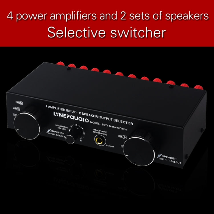 B071 4 Input 2 Output or 2 In 4 Out Power Amplifier Speaker Selector Switcher -  by PMC Jewellery | Online Shopping South Africa | PMC Jewellery | Buy Now Pay Later Mobicred