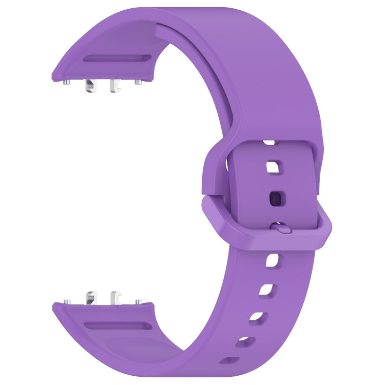 For Samsung Galaxy Fit 3 Solid Color Colorful Buckle Silicone Watch Band(Purple) - Watch Bands by PMC Jewellery | Online Shopping South Africa | PMC Jewellery