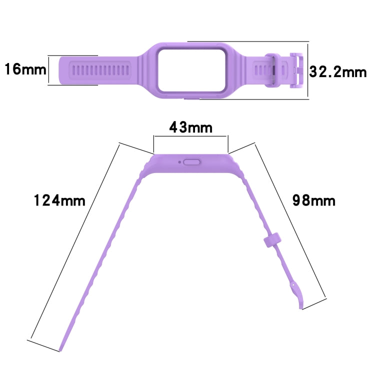 For Samsung Galaxy Fit 3 Integrated TPU Watch Band(Pink) - Watch Bands by PMC Jewellery | Online Shopping South Africa | PMC Jewellery