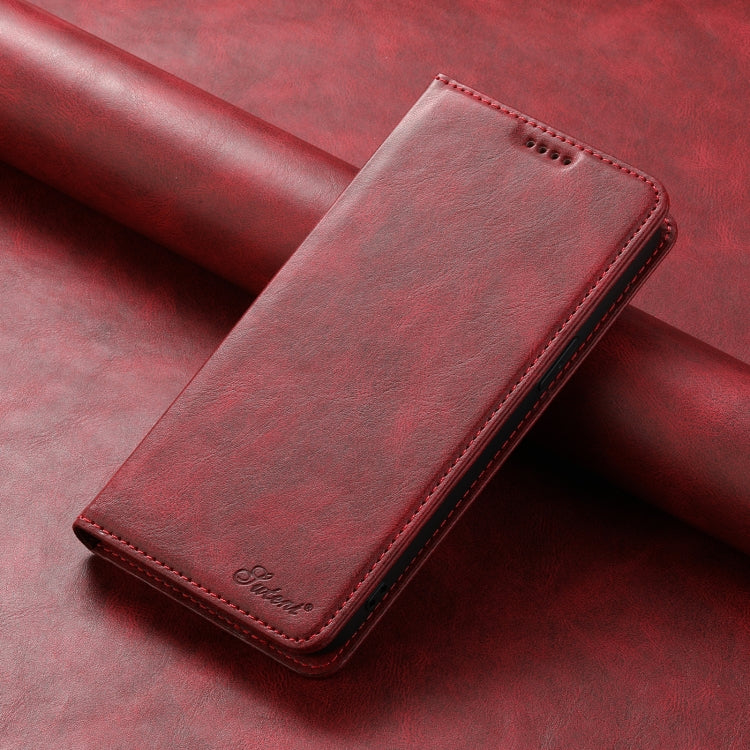 For Samsung Galaxy S24 Ultra 5G Suteni J02 Oil Wax Wallet Leather Phone Case(Red) - Galaxy S24 Ultra 5G Cases by Suteni | Online Shopping South Africa | PMC Jewellery | Buy Now Pay Later Mobicred