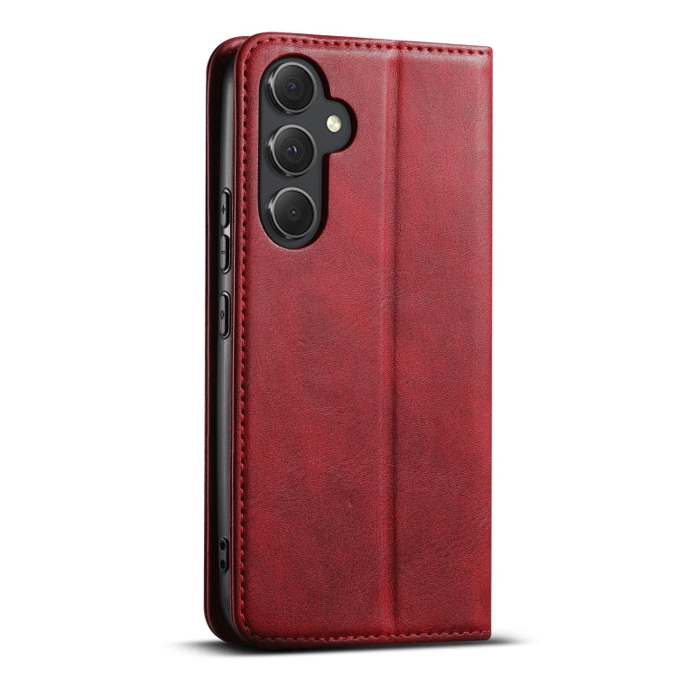 For Samsung Galaxy S24 5G Suteni J02 Oil Wax Wallet Leather Phone Case(Red) - Galaxy S24 5G Cases by Suteni | Online Shopping South Africa | PMC Jewellery | Buy Now Pay Later Mobicred