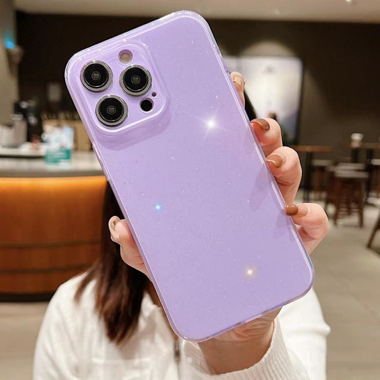 For iPhone 16 Pro Max Jelly Glitter Solid Color TPU Phone Case(Purple) - iPhone 16 Pro Max Cases by PMC TechLife | Online Shopping South Africa | PMC TechLife | Buy Now Pay Later Mobicred