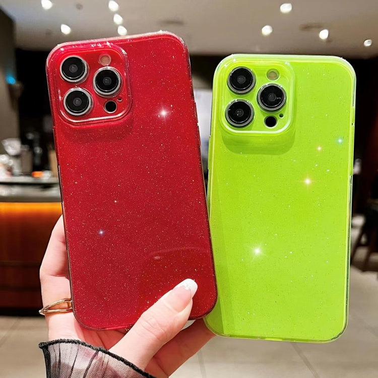 For iPhone 16 Pro Jelly Glitter Solid Color TPU Phone Case(Fluorescent Green) - iPhone 16 Pro Cases by PMC Jewellery | Online Shopping South Africa | PMC Jewellery | Buy Now Pay Later Mobicred