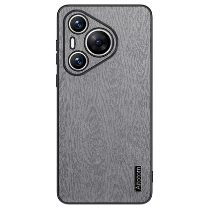 For Huawei Pura 70 Tree Bark Leather Shockproof Phone Case(Grey) - Huawei Cases by PMC Jewellery | Online Shopping South Africa | PMC Jewellery | Buy Now Pay Later Mobicred