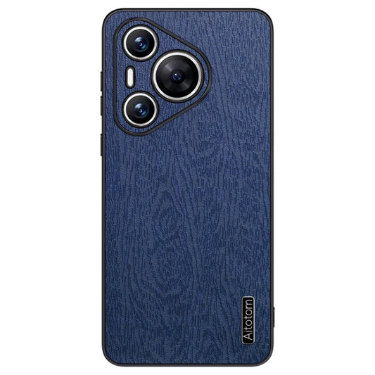 For Huawei Pura 70 Tree Bark Leather Shockproof Phone Case(Blue) - Huawei Cases by PMC Jewellery | Online Shopping South Africa | PMC Jewellery | Buy Now Pay Later Mobicred