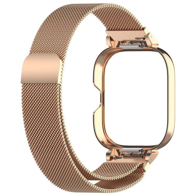 For CMF Watch Pro D395 Metal Frame + Milanese Integrated Magnetic Watch Band(Rose Gold) - Watch Bands by PMC Jewellery | Online Shopping South Africa | PMC Jewellery