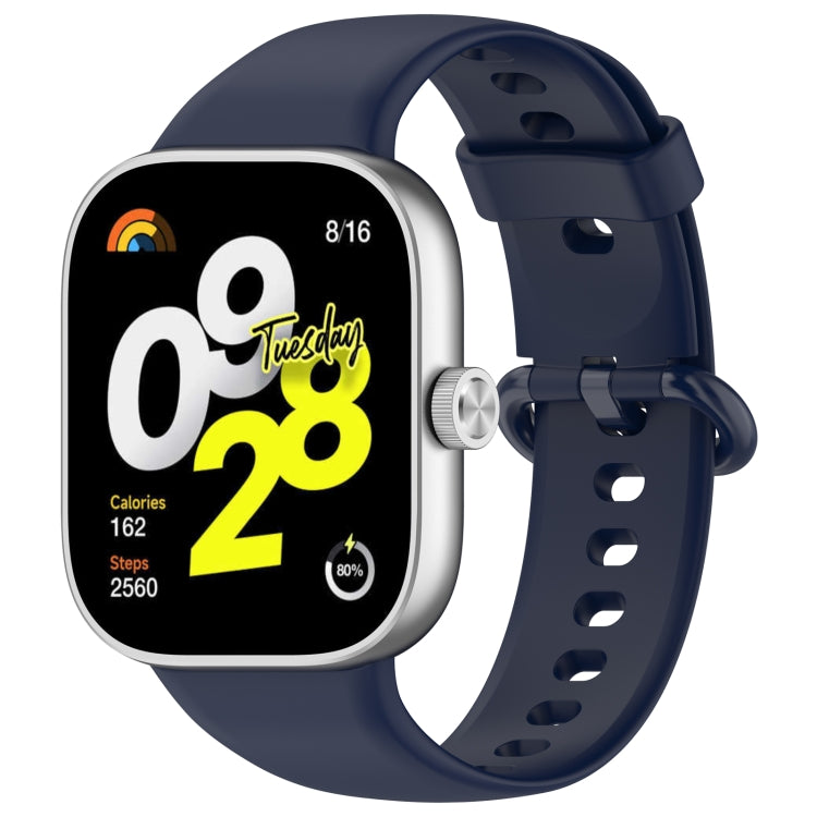 For Xiaomi  Mi Band 8 Pro Solid Color Colorful Buckle Silicone Watch Band(Dark Blue) - Watch Bands by PMC Jewellery | Online Shopping South Africa | PMC Jewellery