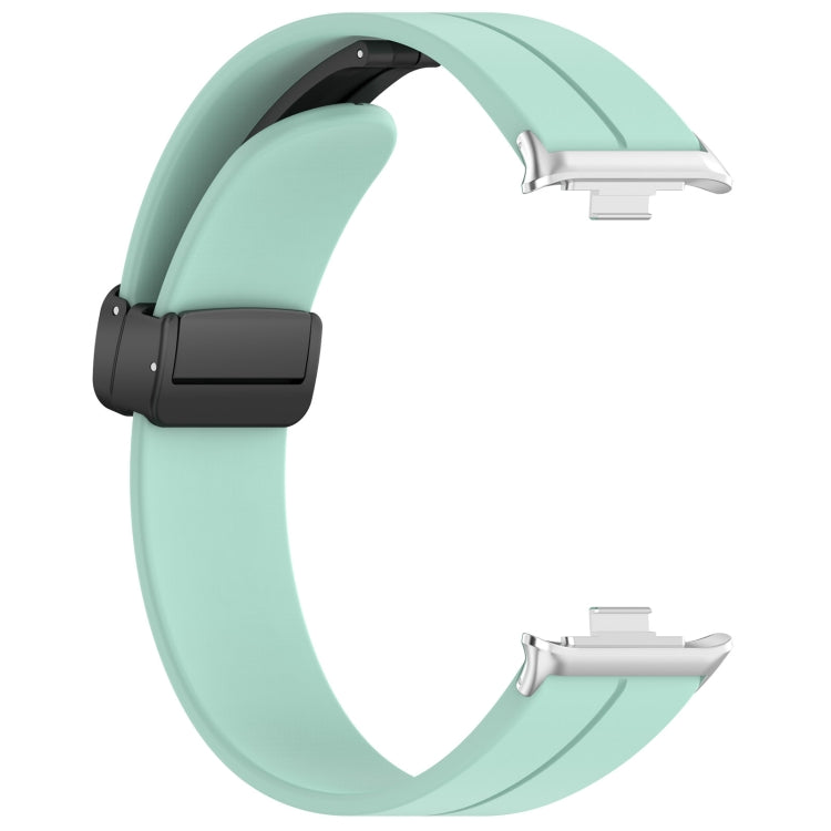 For Xiaomi  Mi Band 8 Pro Groove Folding Magnetic Buckle Silicone Watch Band(Teal) - Watch Bands by PMC Jewellery | Online Shopping South Africa | PMC Jewellery