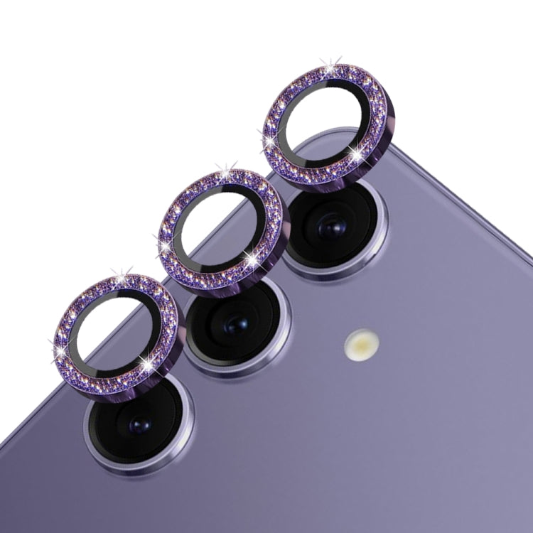 For Samsung Galaxy S24 5G NORTHJO Camera Lens Bling Glitter Metal Ring Tempered Glass Film(Purple) - Galaxy S24 5G Tempered Glass by NORTHJO | Online Shopping South Africa | PMC Jewellery | Buy Now Pay Later Mobicred