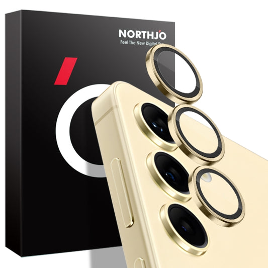 For Samsung Galaxy S24+ 5G NORTHJO Camera LensCD Vein Metal Ring Tempered Glass Film(Gold) - Galaxy S24+ 5G Tempered Glass by NORTHJO | Online Shopping South Africa | PMC Jewellery | Buy Now Pay Later Mobicred