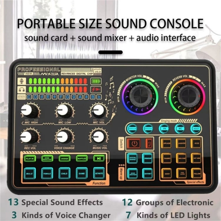 SK600 Multifunctional Live Sound Card Professional Audio Mixer - Live Sound Effects Processors by PMC Jewellery | Online Shopping South Africa | PMC Jewellery | Buy Now Pay Later Mobicred