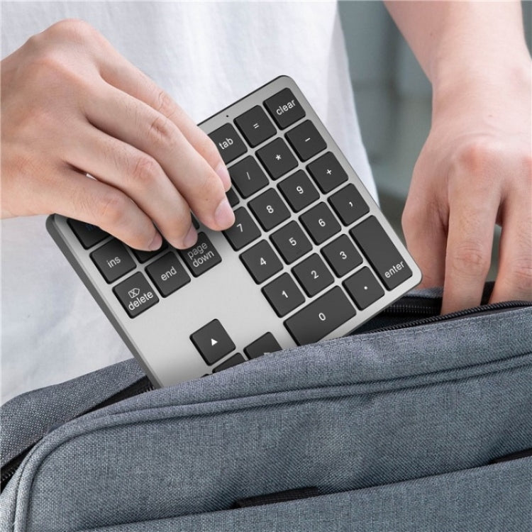 K-35 Computer Laptop Keyboard 35-Keys Tablet Accessories Bluetooth Keypad(Silver) - Mini Keyboard by PMC Jewellery | Online Shopping South Africa | PMC Jewellery | Buy Now Pay Later Mobicred