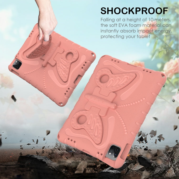 For iPad Air 11 2024 Butterfly Bracket EVA Shockproof Tablet Case(Pink Orange) - iPad Air 11 2024 Cases by PMC Jewellery | Online Shopping South Africa | PMC Jewellery | Buy Now Pay Later Mobicred