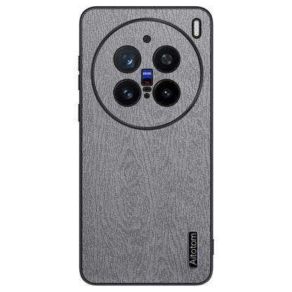 For vivo X200 Pro Tree Bark Leather Shockproof Phone Case(Grey) - X200 Pro Cases by PMC Jewellery | Online Shopping South Africa | PMC Jewellery | Buy Now Pay Later Mobicred