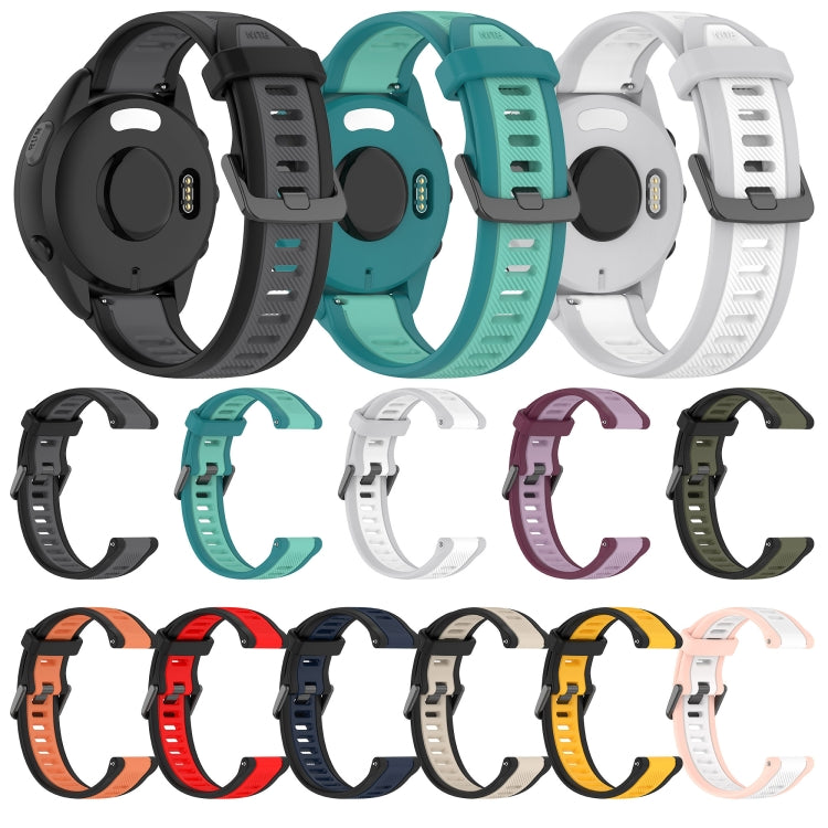 For Amazfit Pop Pro 20mm Two-Color Textured Silicone Watch Band(Grey+Black) - free shipping - PMC TechLife - Order now!