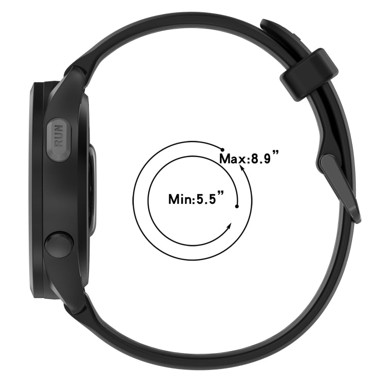 For Amazfit GTS 20mm Two-Color Textured Silicone Watch Band(Starlight + Black) - Watch Bands by PMC TechLife | Online Shopping South Africa | PMC TechLife