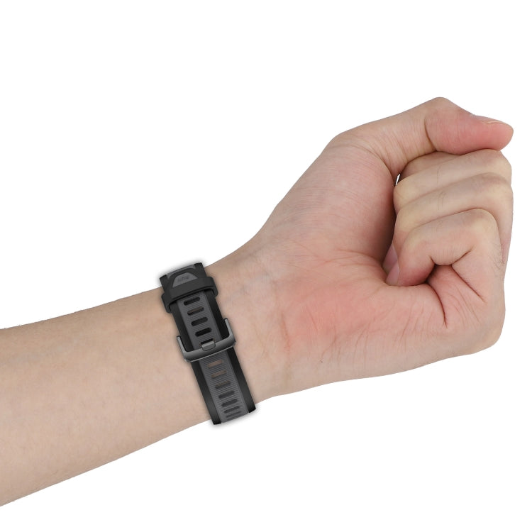 For Amazfit GTS 4 Mini 20mm Two-Color Textured Silicone Watch Band(Red+Black) - Watch Bands by PMC TechLife | Online Shopping South Africa | PMC TechLife