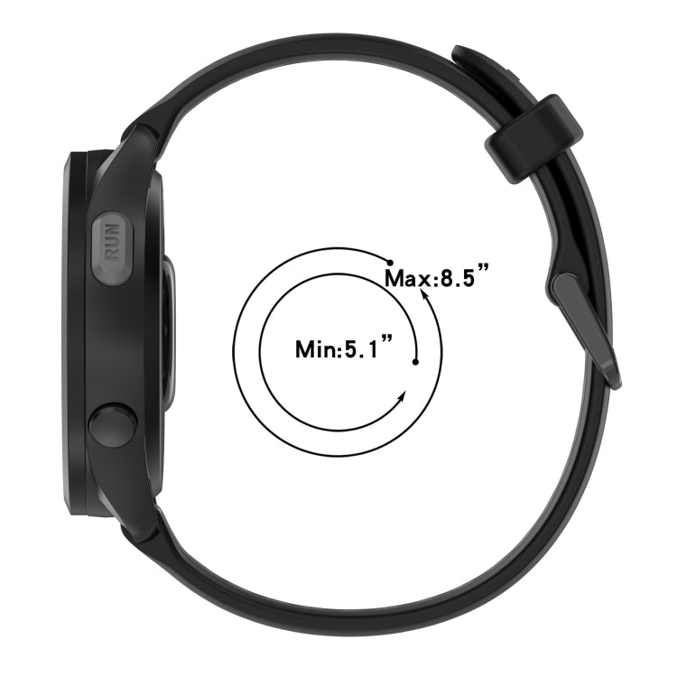For Garmin Forerunner 265S 18mm Two Color Textured Silicone Watch Band(Green+Black) - Watch Bands by PMC TechLife | Online Shopping South Africa | PMC TechLife