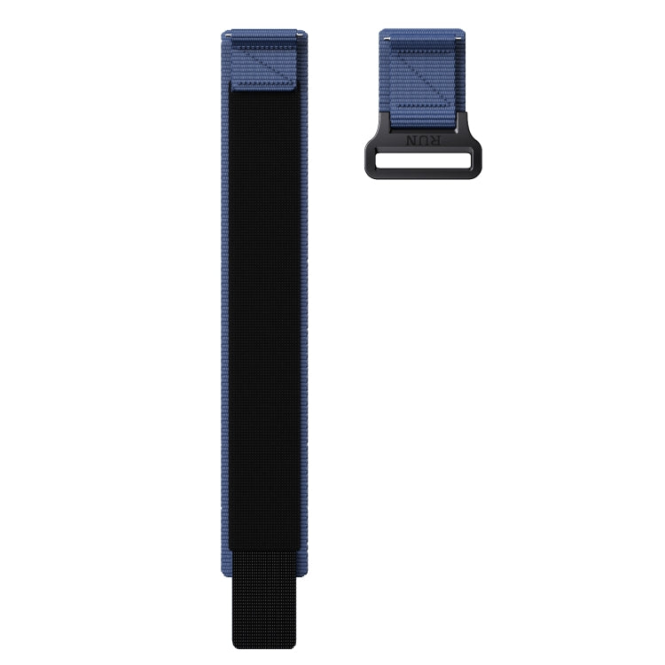 20mm Two Color Nylon Canvas Hook And Loop Fastener Watch Band(Blue+Red) - 20mm Bands by PMC TechLife | Online Shopping South Africa | PMC TechLife