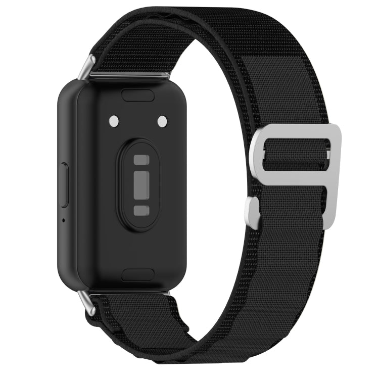 For Samsung Galaxy Fit 3 Nylon Canvas Watch Band(Black) - Watch Bands by PMC Jewellery | Online Shopping South Africa | PMC Jewellery