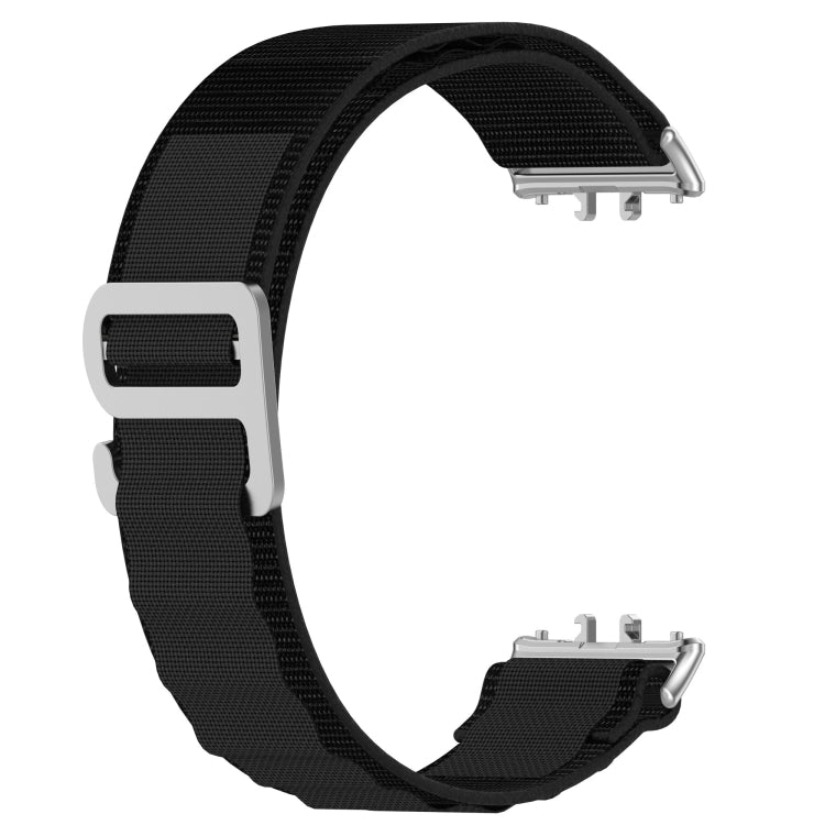 For Samsung Galaxy Fit 3 Nylon Canvas Watch Band(Black) - Watch Bands by PMC Jewellery | Online Shopping South Africa | PMC Jewellery