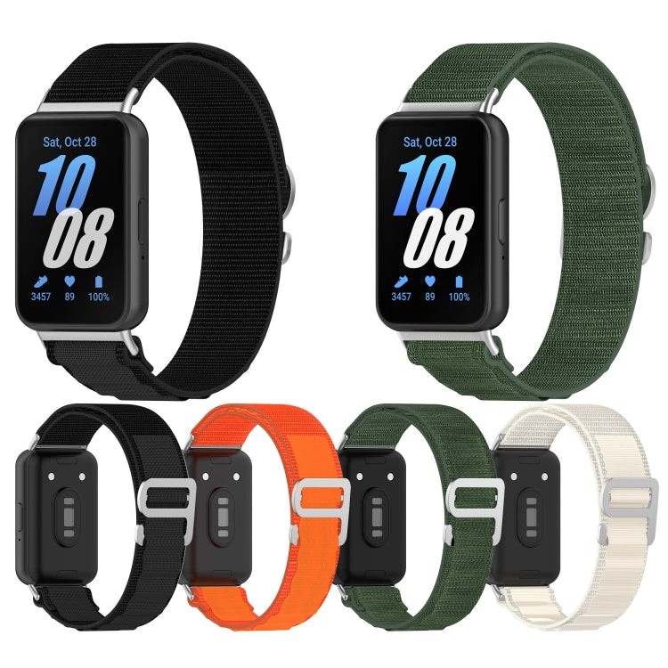 For Samsung Galaxy Fit 3 Nylon Canvas Watch Band(Orange) - Watch Bands by PMC TechLife | Online Shopping South Africa | PMC TechLife | Buy Now Pay Later Mobicred