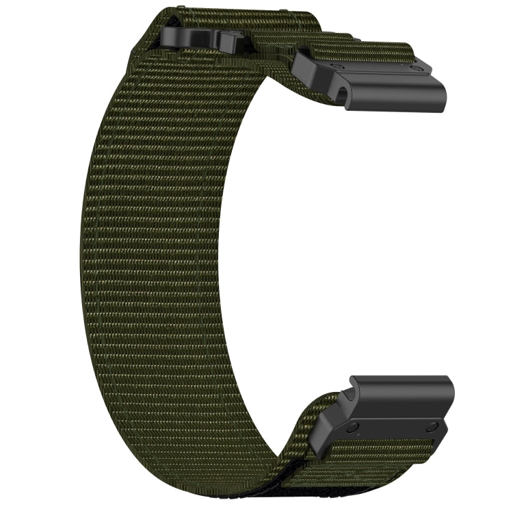 For Garmin MARQ Adventurer Gen 2 22mm Nylon Hook And Loop Fastener Watch Band(Army Green) - Watch Bands by PMC Jewellery | Online Shopping South Africa | PMC Jewellery