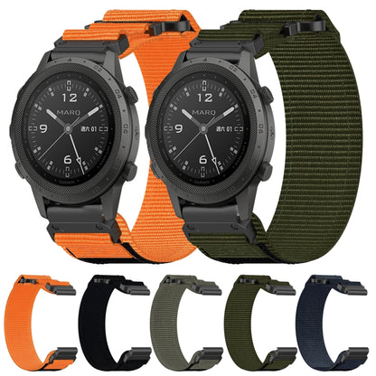 For Garmin Fenix 5 22mm Nylon Hook And Loop Fastener Watch Band(Grey) - Watch Bands by PMC Jewellery | Online Shopping South Africa | PMC Jewellery