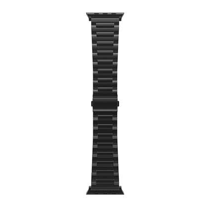 For Apple Watch Series 7 45mm I-Shaped Titanium Watch Band(Black) - Watch Bands by PMC Jewellery | Online Shopping South Africa | PMC Jewellery