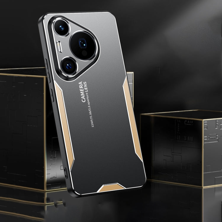 For Huawei Pura 70 Pro Blade Series TPU Hybrid Metal Phone Case(Gold) - Huawei Cases by PMC Jewellery | Online Shopping South Africa | PMC Jewellery | Buy Now Pay Later Mobicred