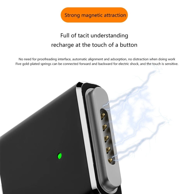 PD100W MagSafe 3 to Type-C Female Magnetic Charging Adapter for MacBook(Black) - Cable & Adapter by PMC Jewellery | Online Shopping South Africa | PMC Jewellery | Buy Now Pay Later Mobicred
