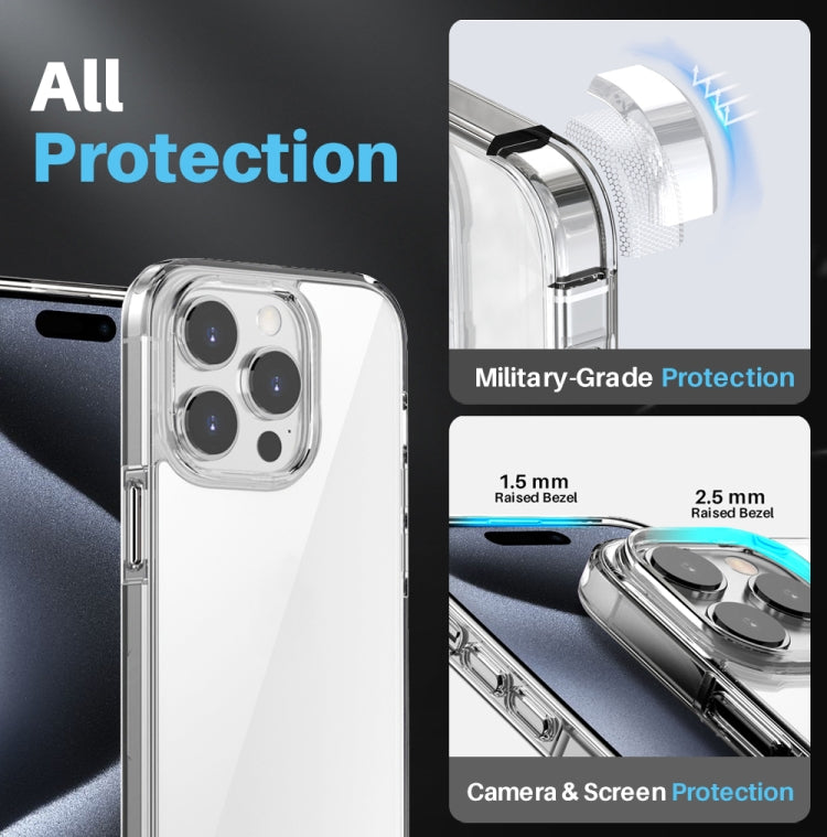 For iPhone 15 Pro Max NORTHJO 5 in 1 Clear Phone Case with 2pcs Screen Film + 2pcs Rear Lens Film - iPhone 15 Pro Max Cases by NORTHJO | Online Shopping South Africa | PMC Jewellery | Buy Now Pay Later Mobicred