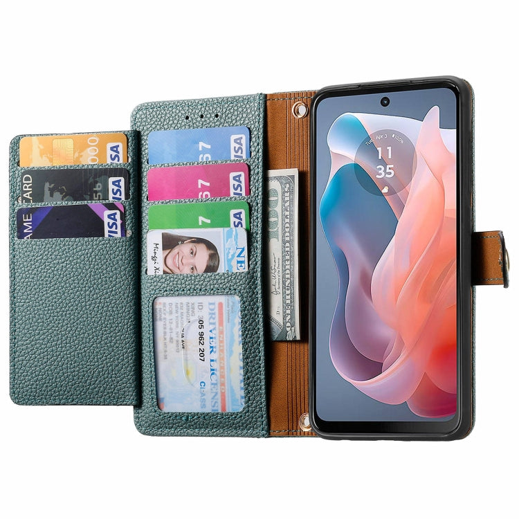 For Motorola Moto G Play 2024 Love Zipper Lanyard Leather Phone Case(Green) - Motorola Cases by PMC Jewellery | Online Shopping South Africa | PMC Jewellery | Buy Now Pay Later Mobicred