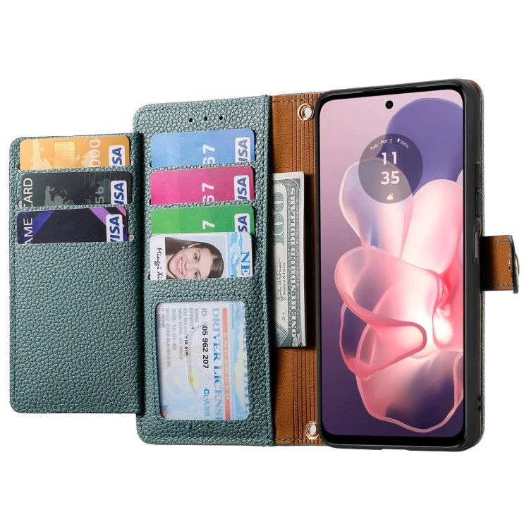 For Motorola Moto G Power 5G 2024 Love Zipper Lanyard Leather Phone Case(Green) - Motorola Cases by PMC Jewellery | Online Shopping South Africa | PMC Jewellery | Buy Now Pay Later Mobicred