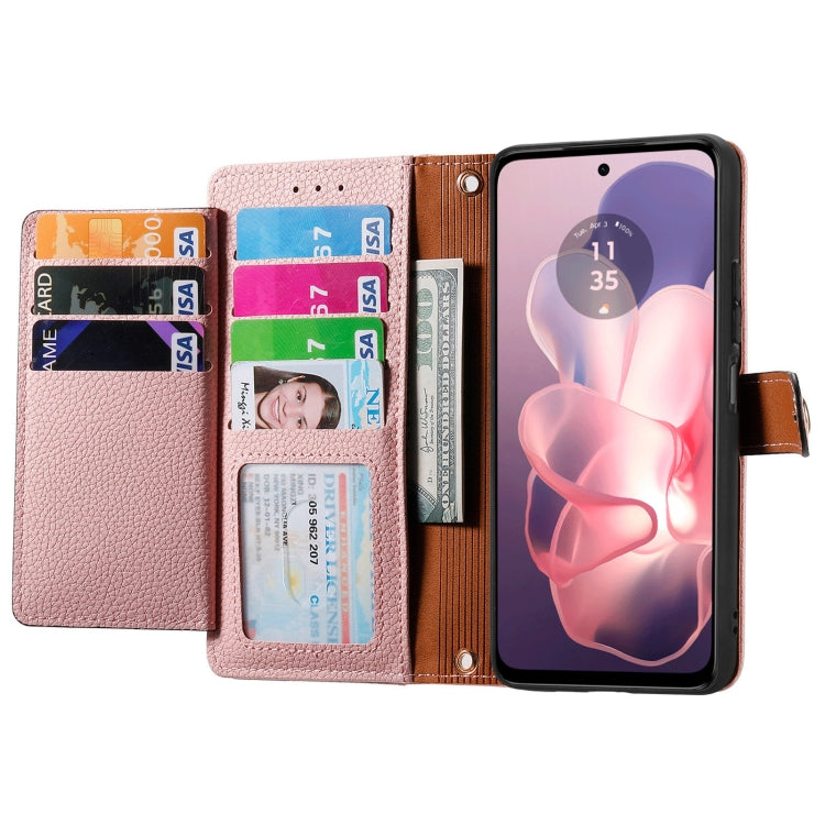 For Motorola Moto G Power 5G 2024 Love Zipper Lanyard Leather Phone Case(Pink) - Motorola Cases by PMC Jewellery | Online Shopping South Africa | PMC Jewellery | Buy Now Pay Later Mobicred