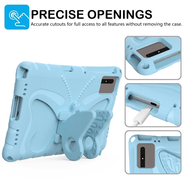 For Samsung Galaxy Tab S9 11 X710 Butterfly Bracket EVA Shockproof Tablet Case(Light Blue) - Other Galaxy Tab PC by PMC Jewellery | Online Shopping South Africa | PMC Jewellery | Buy Now Pay Later Mobicred