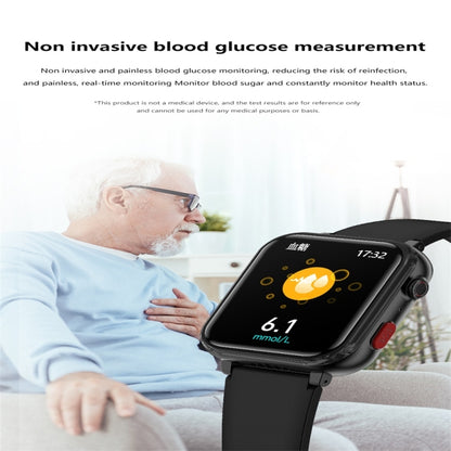 G18 1.83 inch Color Screen Smart Watch Silicone Strap, Support  Noninvasive Blood Sugar / Uric Acid(Black) - Smart Watches by PMC Jewellery | Online Shopping South Africa | PMC Jewellery | Buy Now Pay Later Mobicred