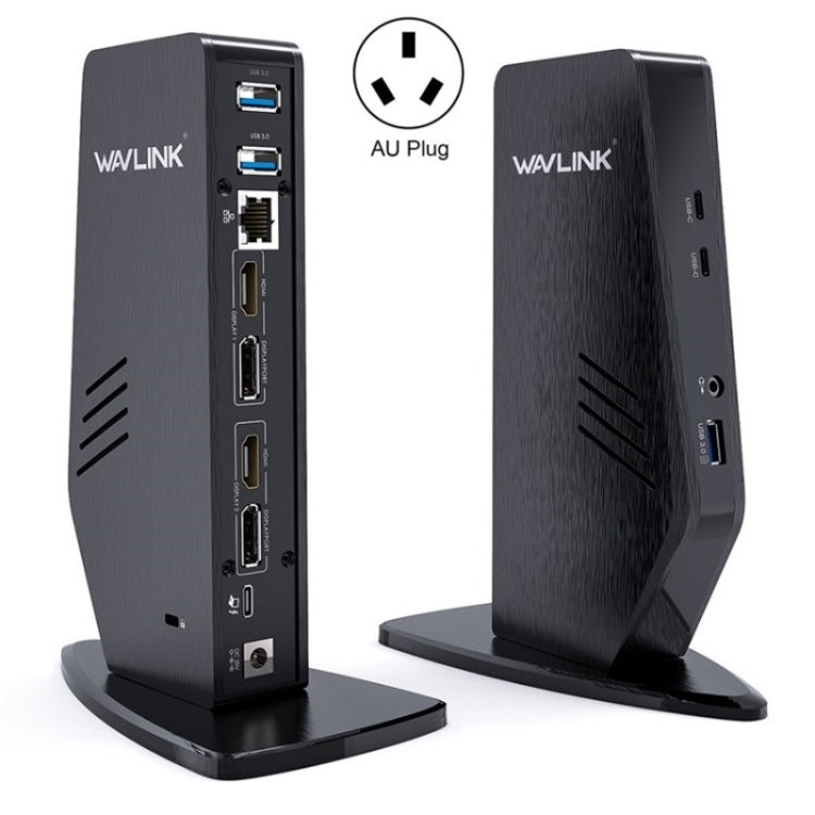 WAVLINK UG69PD5 USB-C HD 60Hz Monitor Adapter Dual 4K Display Docking Station, Plug:AU Plug - free shipping - PMC TechLife - Order now!