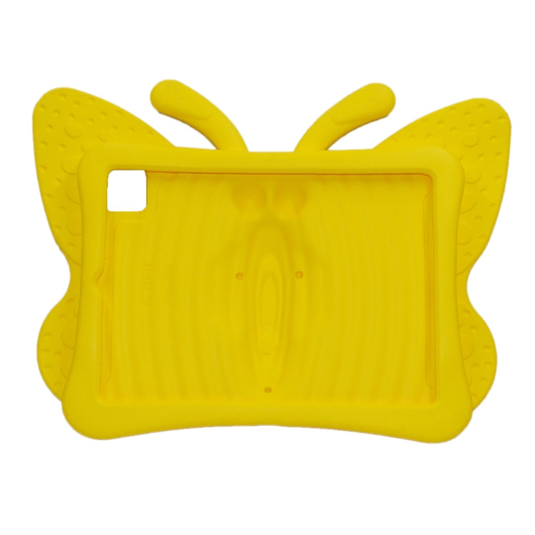 For iPad Air 11 2024 Butterfly Bracket Kids EVA Shockproof Tablet Case(Yellow) - iPad Air 11 2024 Cases by PMC Jewellery | Online Shopping South Africa | PMC Jewellery | Buy Now Pay Later Mobicred