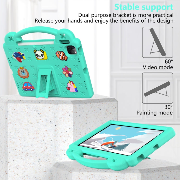 For iPad Air 11 2024 Handle Kickstand Children EVA Shockproof Tablet Case(Mint Green) - iPad Air 11 2024 Cases by PMC Jewellery | Online Shopping South Africa | PMC Jewellery | Buy Now Pay Later Mobicred